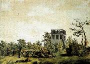 Caspar David Friedrich Landscape with Pavilion oil painting reproduction